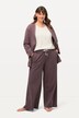 Loungewear-bukse, rett form, deilig myk, åpne kanter