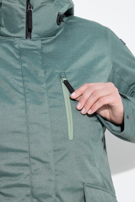 HYPRAR outdoorparka, capuchon, A-lijn, gewatteerd
