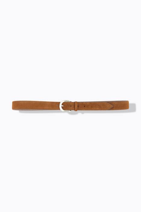 Ceinture aspect cuir suédé, boucle en métal