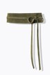 Leren strikceintuur, veloursleer, one-size-fits-all