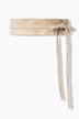 Leren strikceintuur, veloursleer, one-size-fits-all