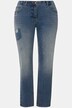 Boyfriend-jeans, Destroy-effekter, bredt ben, stretch