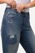 Boyfriend-jeans, Destroy-effekter, bredt ben, stretch