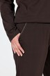 Pyjamas med satinbrystlomme, V-udskæring og lange ærmer