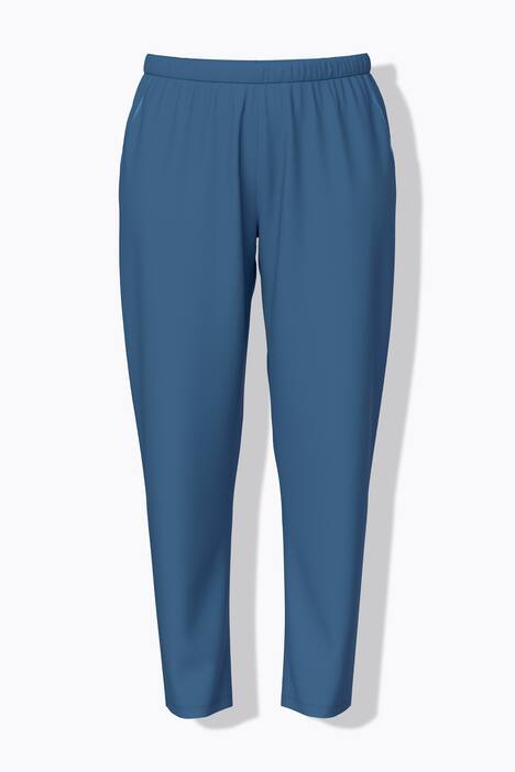 Pyjama, satijnen borstzak, V-hals, lange mouw