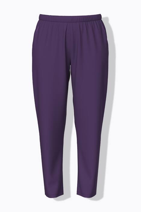 Pyjama, satijnen borstzak, V-hals, lange mouw