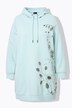 Sweat-shirt oversize à capuche et manches longues, poches et motif plantes