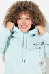 Sweat-shirt oversize à capuche et manches longues, poches et motif plantes