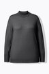 Maglione con colletto alto, maniche lunghe e orli a costine