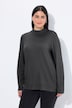 Maglione con colletto alto, maniche lunghe e orli a costine