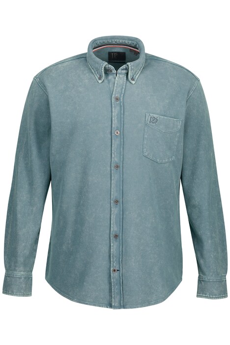 Piké košile, dlouhé rukávy, barvená, Kent límeček, Modern střih, do 8XL