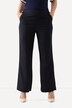 Pantalon de tailleur, fines rayures, taille confortable, jambe droite