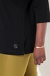 Maglia dal taglio svasato in cotone Pima con collo alto e maniche a 3/4