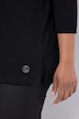 Maglia dal taglio svasato in cotone Pima con collo alto e maniche a 3/4