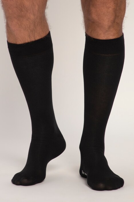 Chaussettes hautes à bords-côtes confort, lot de 2