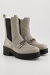 Bottines Chelsea en cuir, chaîne, tige très haute, largeur H