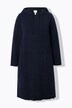 Robe en maille, motif moucheté. Effet de superposition. Capuche et manches longues. Coton bio.