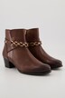 Bottines en cuir Caprice, chaîne décorative, fermeture éclair, largeur G
