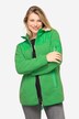 Veste en polaire bouclée, empiècements matelassés et col montant. Fermeture éclair et label OEKO-TEX