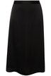 Saténová midi sukně, A střih, komfortní pas