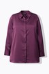 Camicia in raso con retro più lungo, colletto da camicia e maniche lunghe