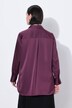 Camicia in raso con retro più lungo, colletto da camicia e maniche lunghe