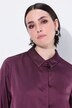 Camicia in raso con retro più lungo, colletto da camicia e maniche lunghe