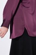 Camicia in raso con retro più lungo, colletto da camicia e maniche lunghe