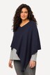 Strikket poncho, lynlåssøm, kvast, V-udskæring, ærmeløs