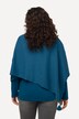 Strikket poncho, lynlåssøm, kvast, V-udskæring, ærmeløs