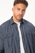 STHUGE denim overhemd, lange mouwen, modern fit, kentkraag, tot 8XL