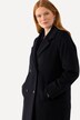 Manteau en laine mélangée, col à revers et double rangée de boutons. Fente d’aisance dans le dos.