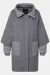 Veste en laine mélangée à col montant, silhouette en A et fermeture à glissière