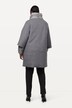 Veste en laine mélangée à col montant, silhouette en A et fermeture à glissière