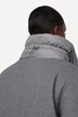 Veste en laine mélangée à col montant, silhouette en A et fermeture à glissière