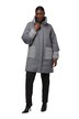 Bunda, směs vlny, A střih, stojáček, dvoucestný zip