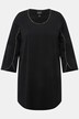 Tunique silhouette en A, col rond et manches 3/4 esprit cape, petites pierres fantaisie