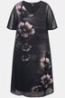 Short Sleeve V-Neck Layered Floral Graphic Dress