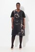 Short Sleeve V-Neck Layered Floral Graphic Dress
