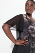 Short Sleeve V-Neck Layered Floral Graphic Dress