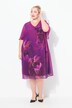 Short Sleeve V-Neck Layered Floral Graphic Dress