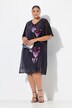 Short Sleeve V-Neck Layered Floral Graphic Dress