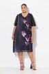 Short Sleeve V-Neck Layered Floral Graphic Dress