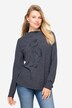 Sweat-shirt à imprimé oiseau, col montant et manches longues. Label OEKO-TEX