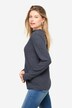 Sweat-shirt à imprimé oiseau, col montant et manches longues. Label OEKO-TEX