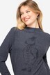 Sweat-shirt à imprimé oiseau, col montant et manches longues. Label OEKO-TEX