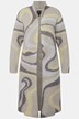 Lange cardigan, jacquard breipatroon, open model