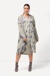Lange cardigan, jacquard breipatroon, open model