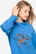 Sweat-shirt à col roulé, manches longues et imprimé baleine