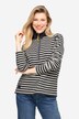 Sweatshirt, striber, troyerkrave, lange ærmer, OEKO-TEX
